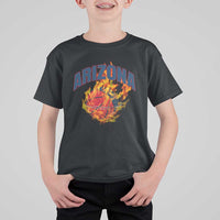 Arizona State Pride T Shirt For Kid Flaming Basketball Coach Gift