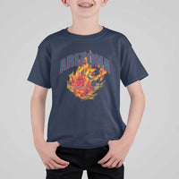 Arizona State Pride T Shirt For Kid Flaming Basketball Coach Gift
