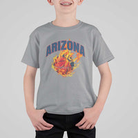 Arizona State Pride T Shirt For Kid Flaming Basketball Coach Gift