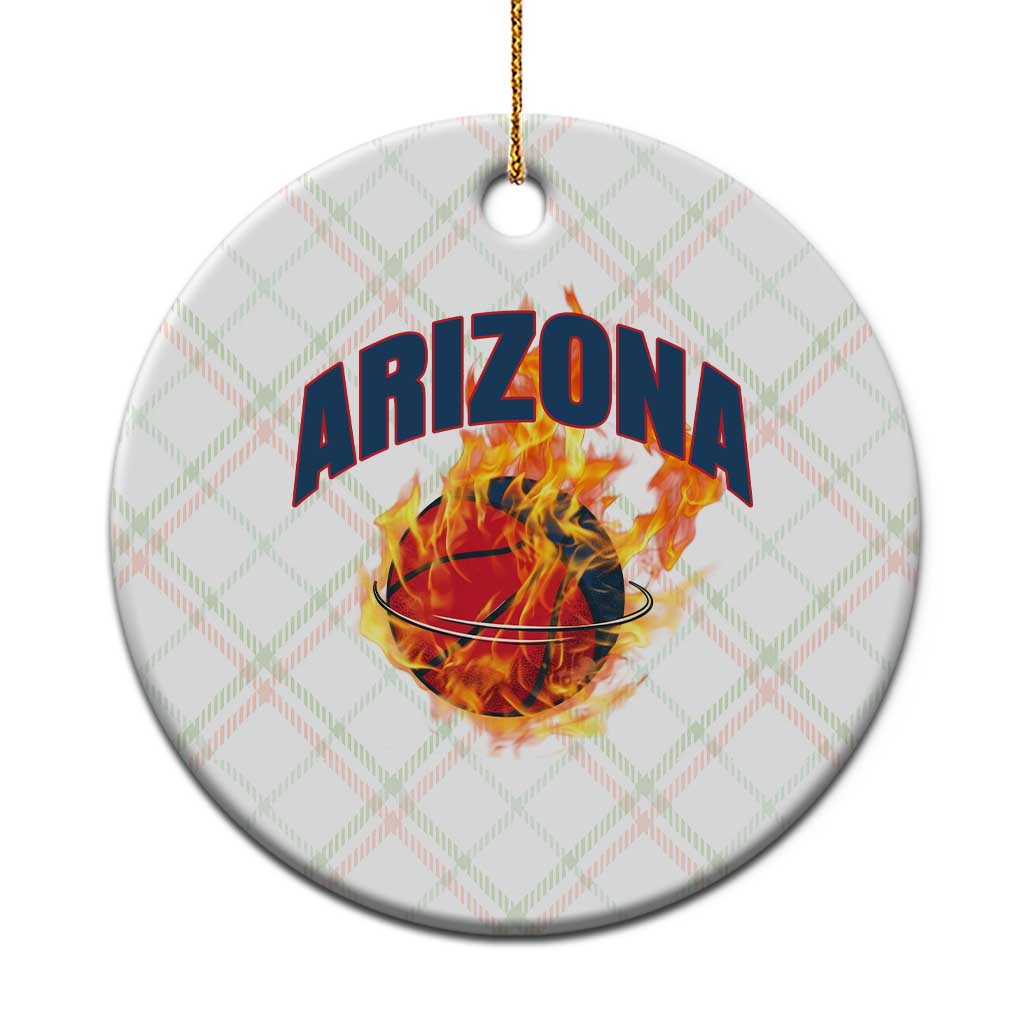 Arizona State Pride Ceramic Ornament Flaming Basketball Coach Gift