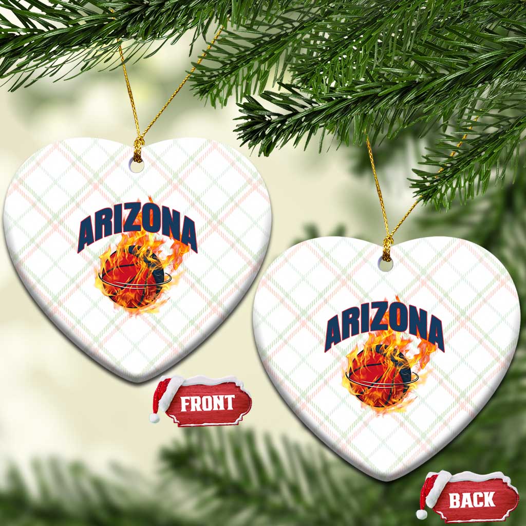 Arizona State Pride Ceramic Ornament Flaming Basketball Coach Gift
