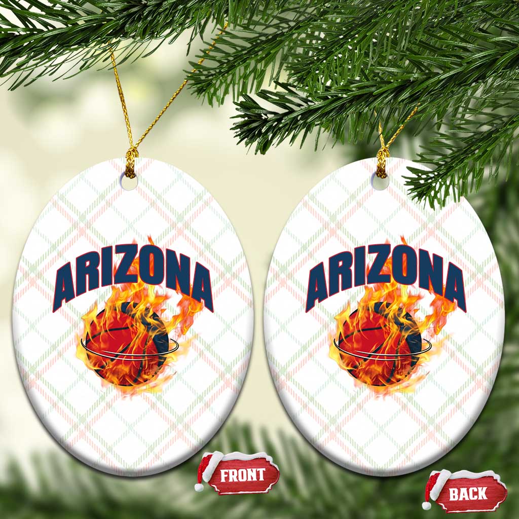 Arizona State Pride Ceramic Ornament Flaming Basketball Coach Gift