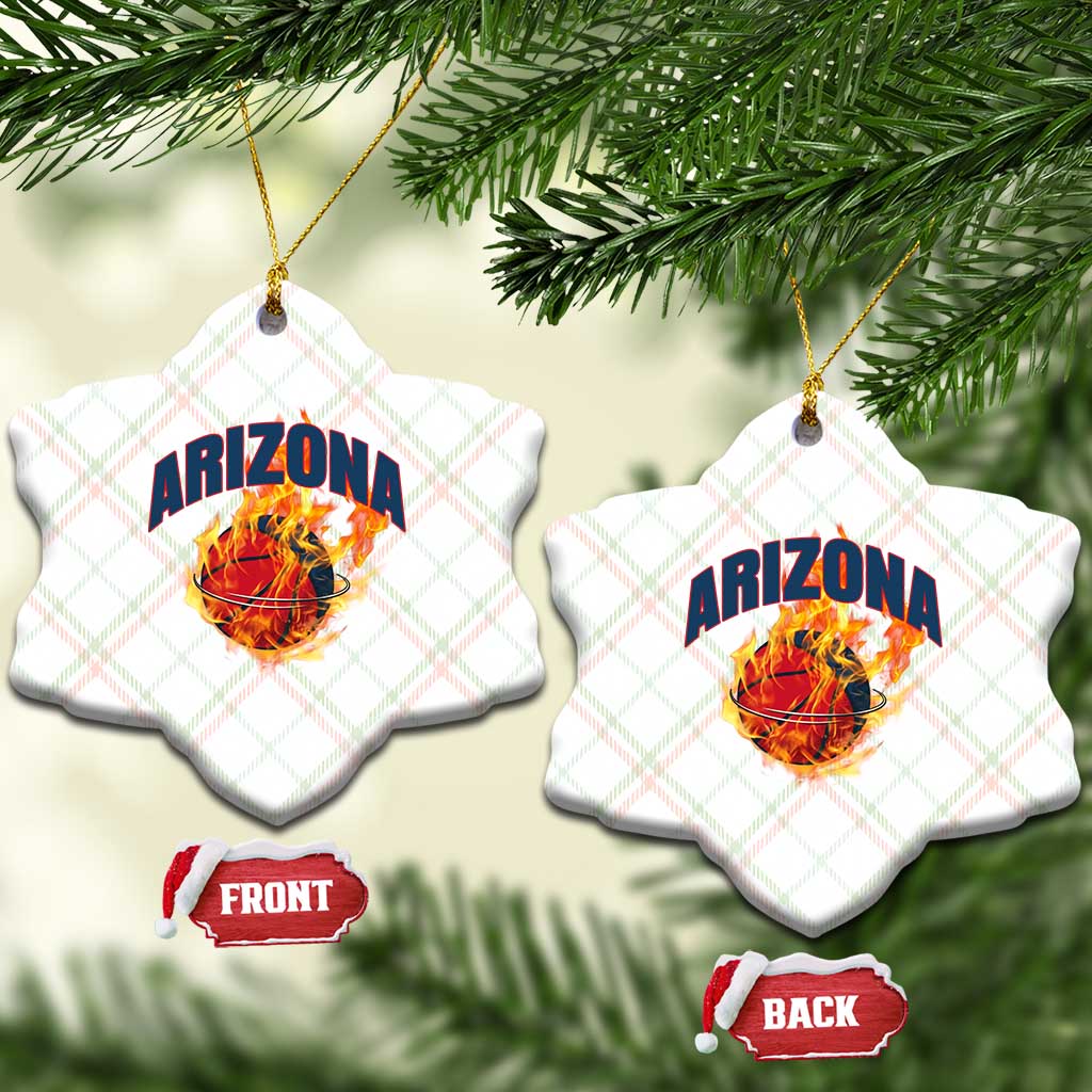 Arizona State Pride Ceramic Ornament Flaming Basketball Coach Gift