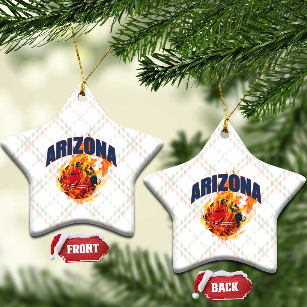 Arizona State Pride Ceramic Ornament Flaming Basketball Coach Gift