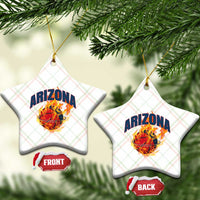 Arizona State Pride Ceramic Ornament Flaming Basketball Coach Gift