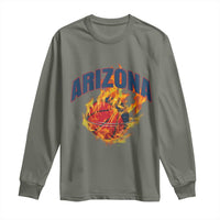 Arizona State Pride Long Sleeve Shirt Flaming Basketball Coach Gift
