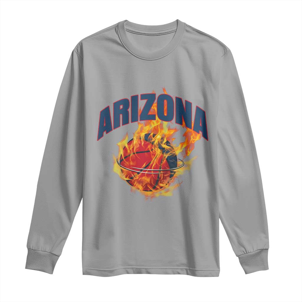 Arizona State Pride Long Sleeve Shirt Flaming Basketball Coach Gift