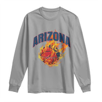 Arizona State Pride Long Sleeve Shirt Flaming Basketball Coach Gift