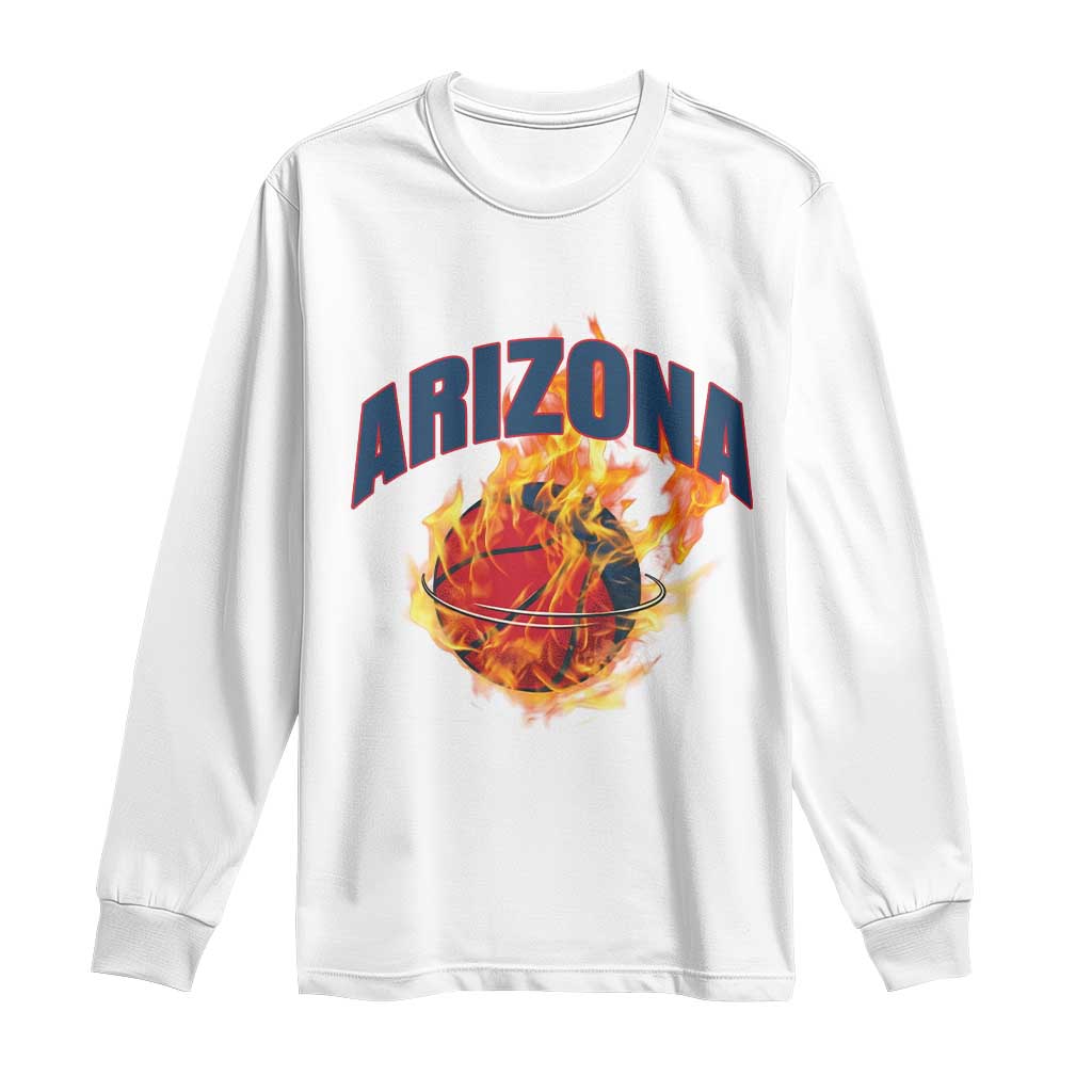 Arizona State Pride Long Sleeve Shirt Flaming Basketball Coach Gift