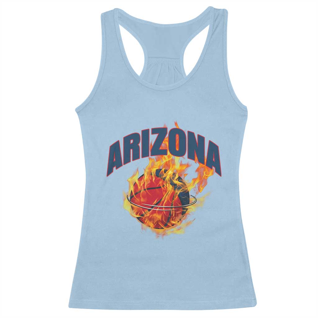 Arizona State Pride Racerback Tank Top Flaming Basketball Coach Gift