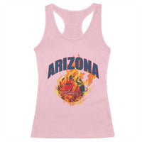 Arizona State Pride Racerback Tank Top Flaming Basketball Coach Gift