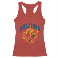 Arizona State Pride Racerback Tank Top Flaming Basketball Coach Gift