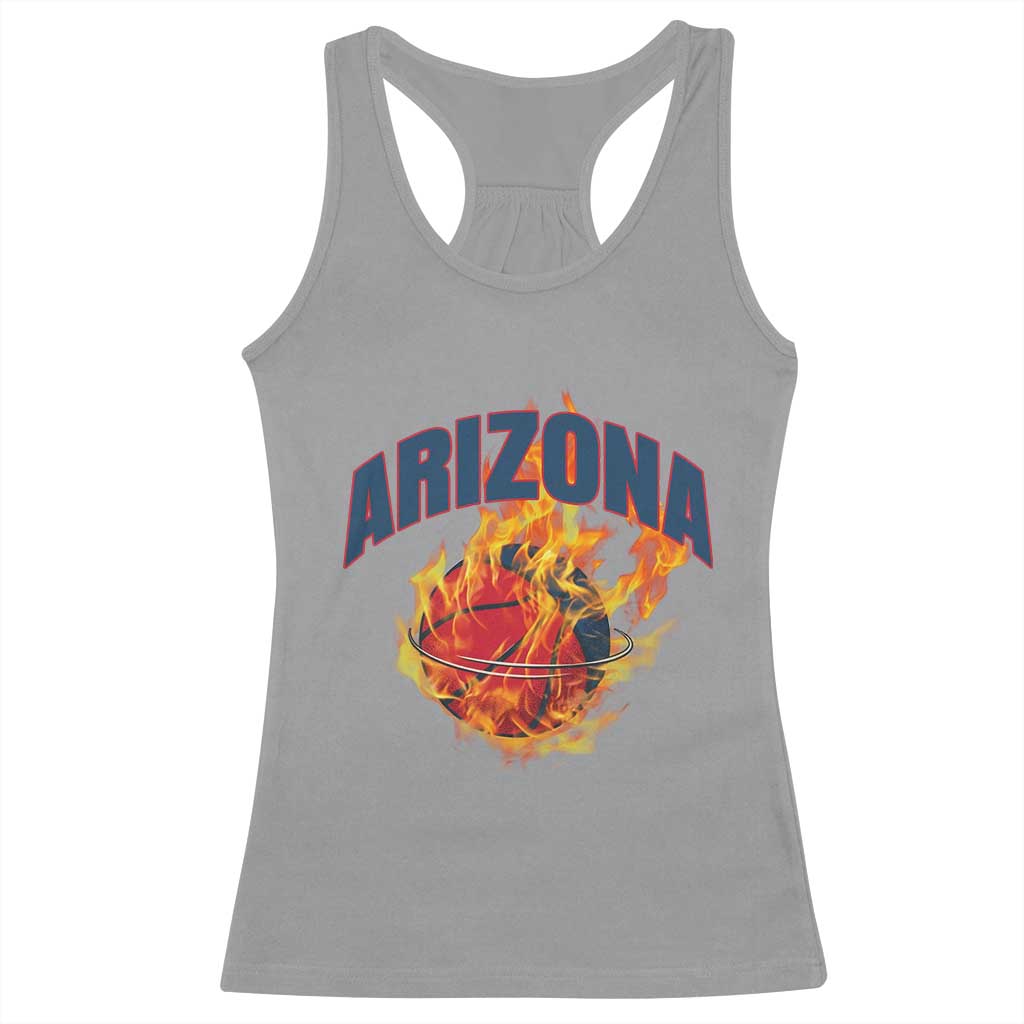 Arizona State Pride Racerback Tank Top Flaming Basketball Coach Gift