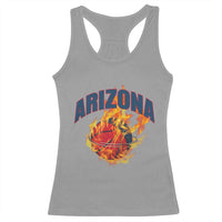 Arizona State Pride Racerback Tank Top Flaming Basketball Coach Gift
