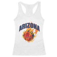 Arizona State Pride Racerback Tank Top Flaming Basketball Coach Gift