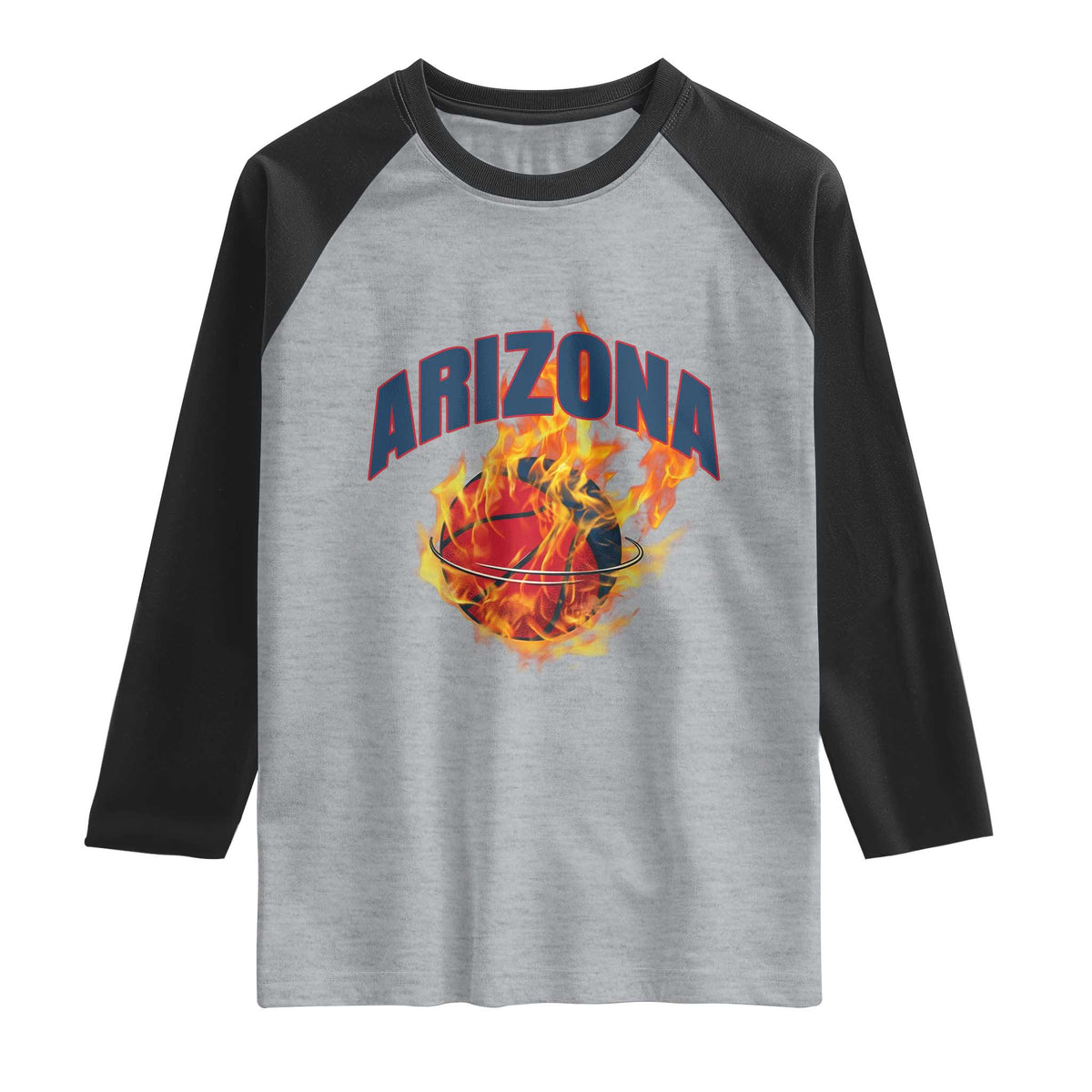 Arizona State Pride Raglan Shirt Flaming Basketball Coach Gift