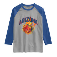 Arizona State Pride Raglan Shirt Flaming Basketball Coach Gift