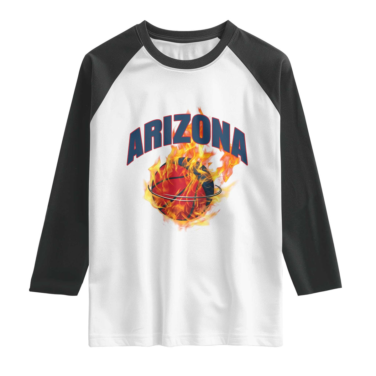 Arizona State Pride Raglan Shirt Flaming Basketball Coach Gift