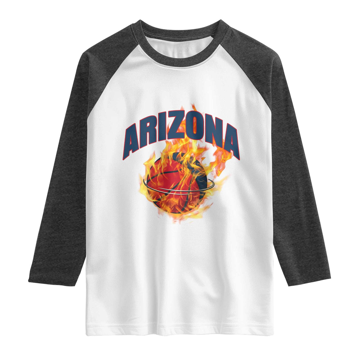 Arizona State Pride Raglan Shirt Flaming Basketball Coach Gift