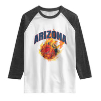 Arizona State Pride Raglan Shirt Flaming Basketball Coach Gift