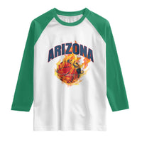 Arizona State Pride Raglan Shirt Flaming Basketball Coach Gift