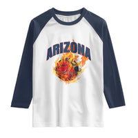Arizona State Pride Raglan Shirt Flaming Basketball Coach Gift