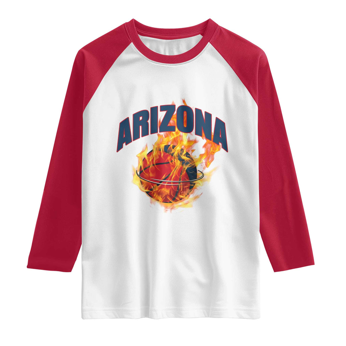 Arizona State Pride Raglan Shirt Flaming Basketball Coach Gift