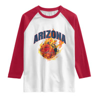 Arizona State Pride Raglan Shirt Flaming Basketball Coach Gift