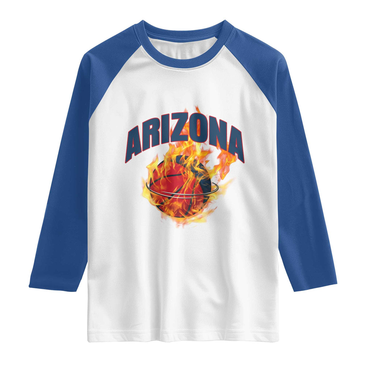Arizona State Pride Raglan Shirt Flaming Basketball Coach Gift
