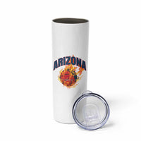 Arizona State Pride Skinny Tumbler Flaming Basketball Coach Gift