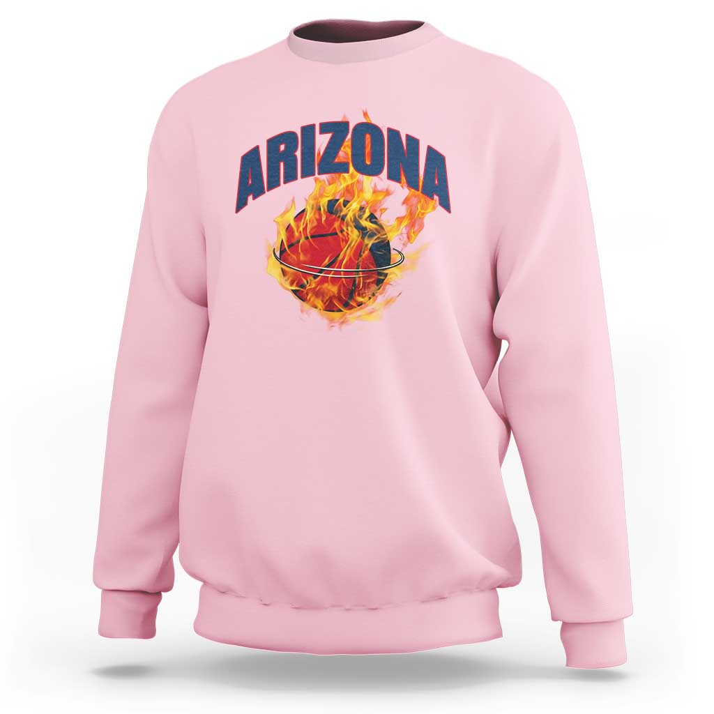 Arizona State Pride Sweatshirt Flaming Basketball Coach Gift