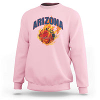 Arizona State Pride Sweatshirt Flaming Basketball Coach Gift