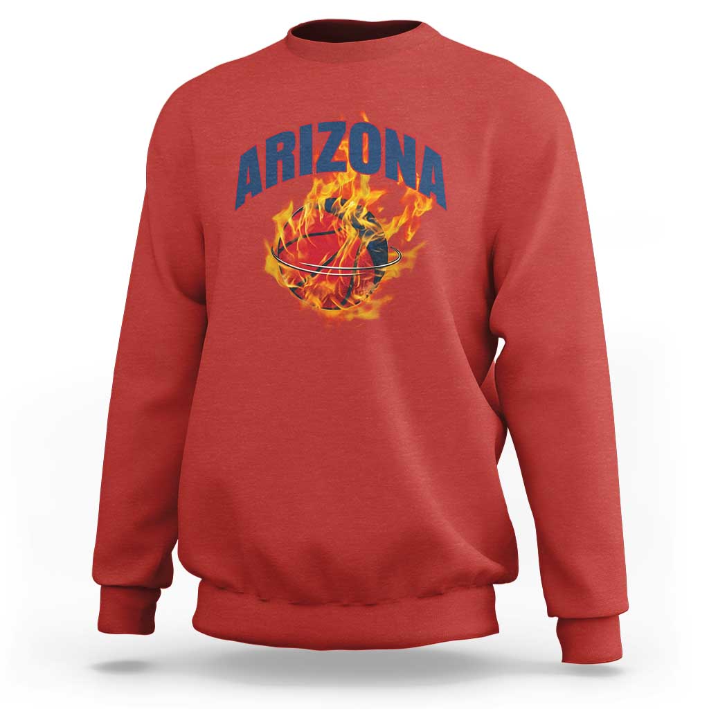 Arizona State Pride Sweatshirt Flaming Basketball Coach Gift