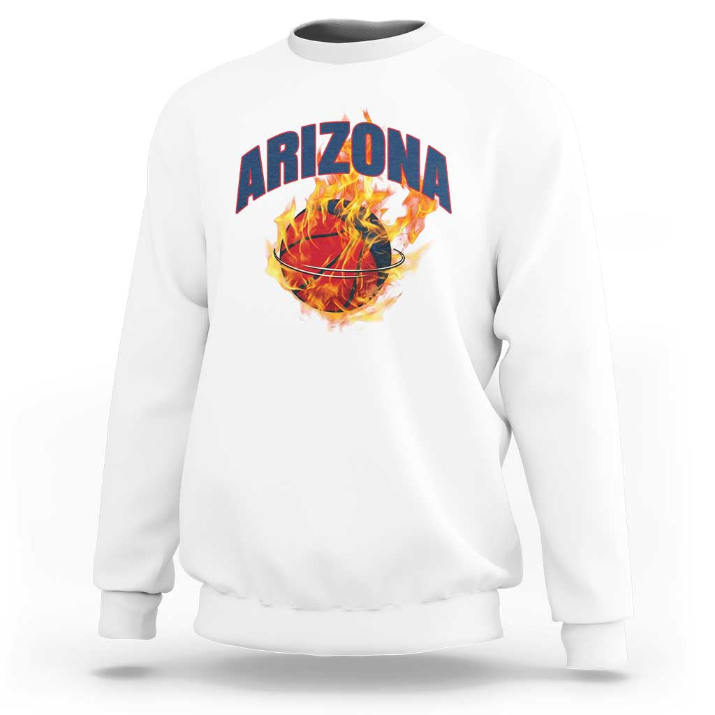Arizona State Pride Sweatshirt Flaming Basketball Coach Gift