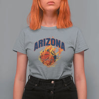 Arizona State Pride T Shirt For Women Flaming Basketball Coach Gift