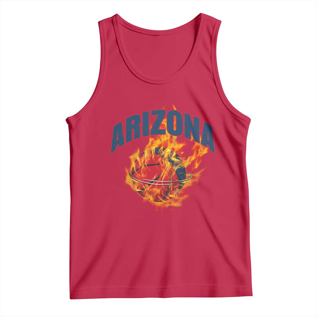 Arizona State Pride Tank Top Flaming Basketball Coach Gift