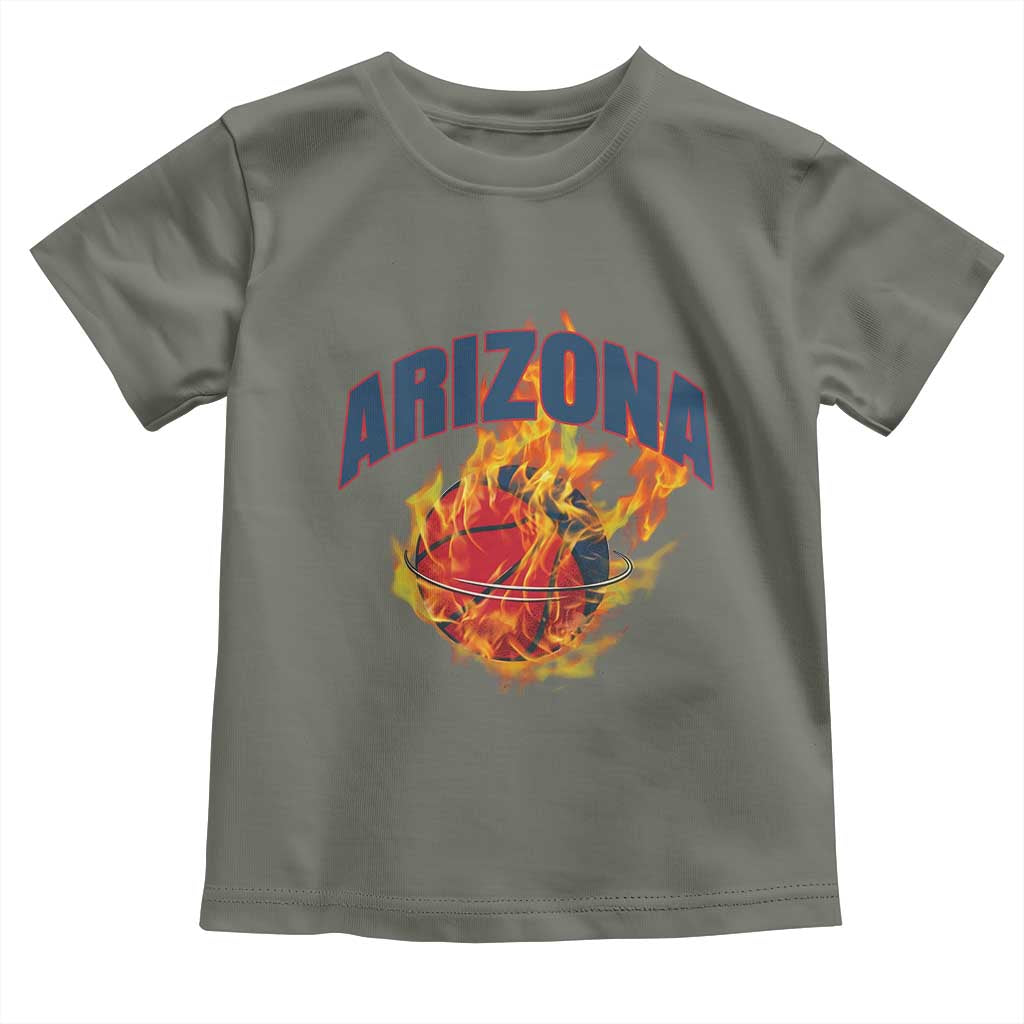 Arizona State Pride Toddler T Shirt Flaming Basketball Coach Gift