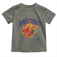 Arizona State Pride Toddler T Shirt Flaming Basketball Coach Gift
