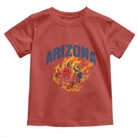 Arizona State Pride Toddler T Shirt Flaming Basketball Coach Gift