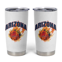 Arizona State Pride Tumbler Cup Flaming Basketball Coach Gift