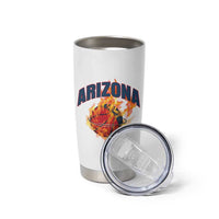 Arizona State Pride Tumbler Cup Flaming Basketball Coach Gift