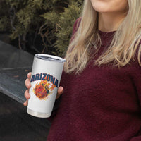 Arizona State Pride Tumbler Cup Flaming Basketball Coach Gift