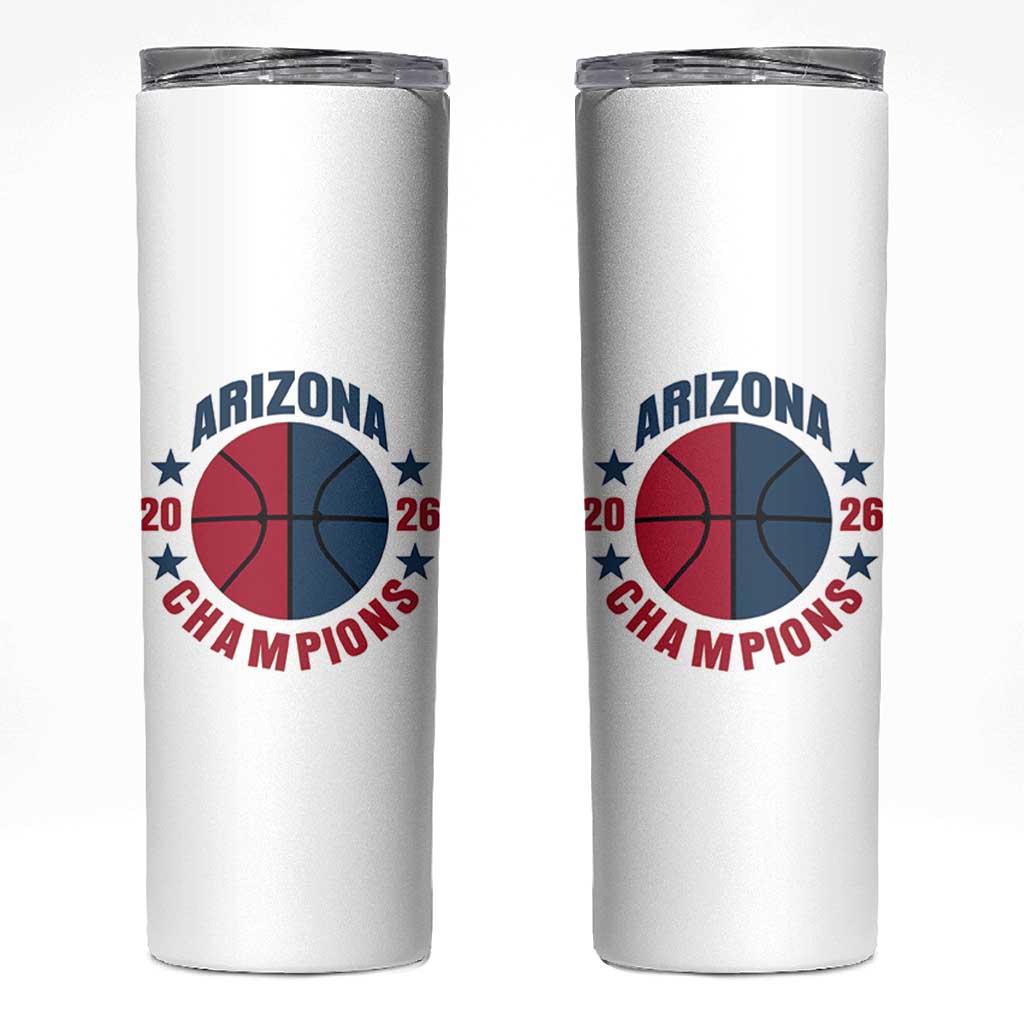 Arizona Champions Pride Skinny Tumbler Professional Basketball Fan Gift