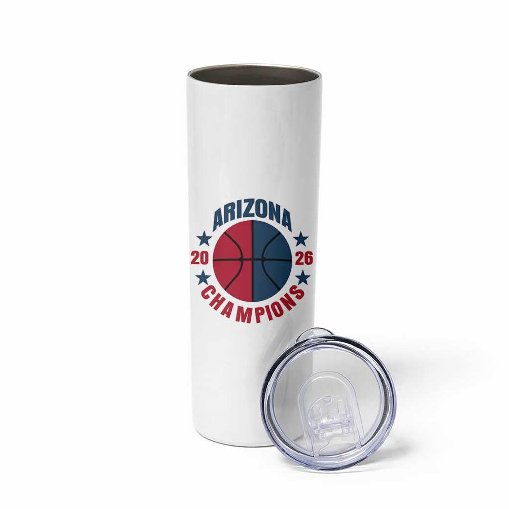 Arizona Champions Pride Skinny Tumbler Professional Basketball Fan Gift