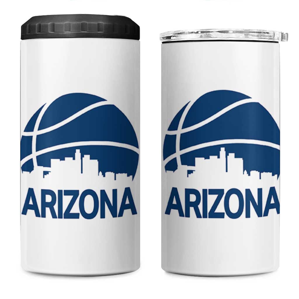 Arizona Skyline Pride 4 in 1 Can Cooler Tumbler Gift For Basketball Fan