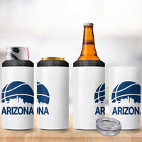 Arizona Skyline Pride 4 in 1 Can Cooler Tumbler Gift For Basketball Fan