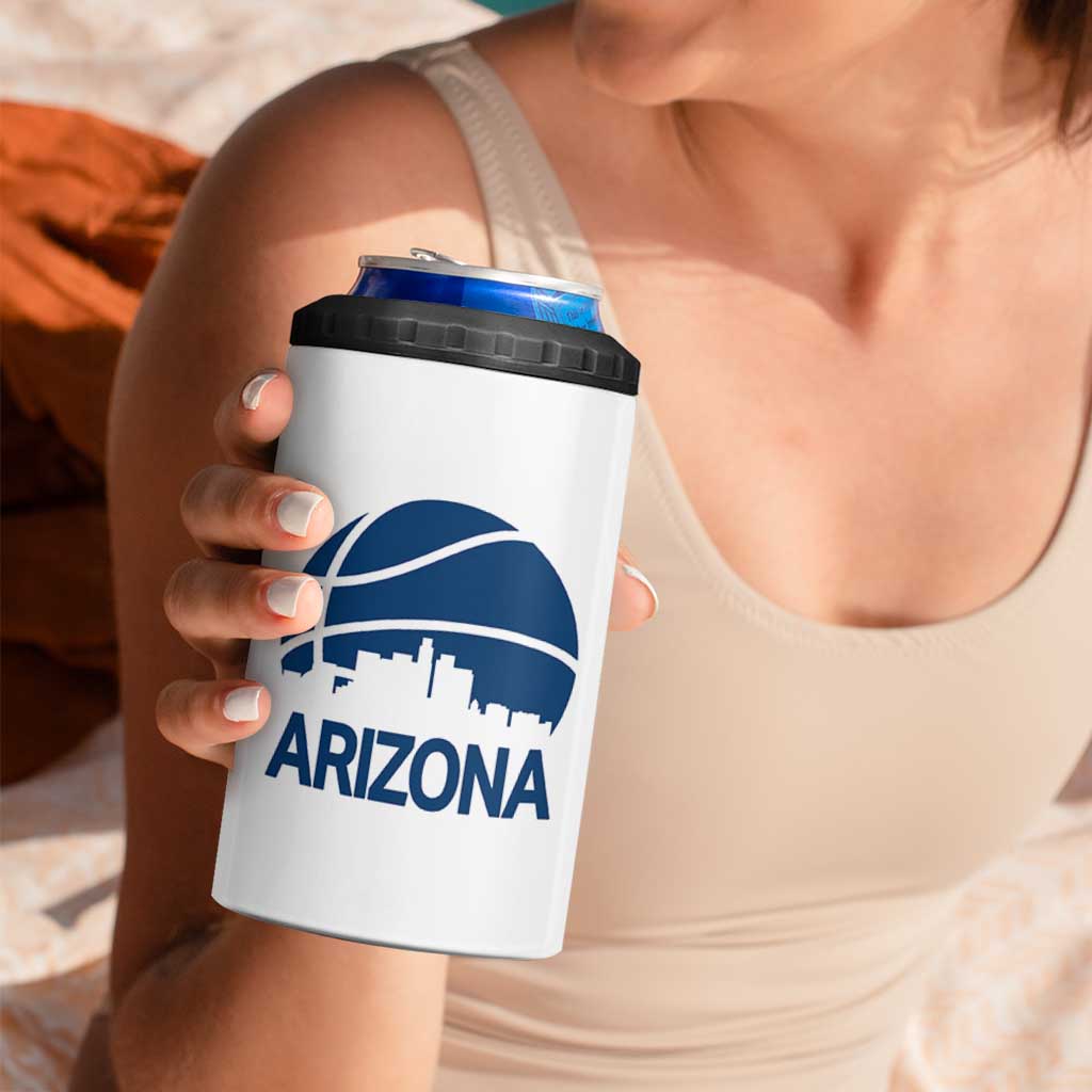 Arizona Skyline Pride 4 in 1 Can Cooler Tumbler Gift For Basketball Fan