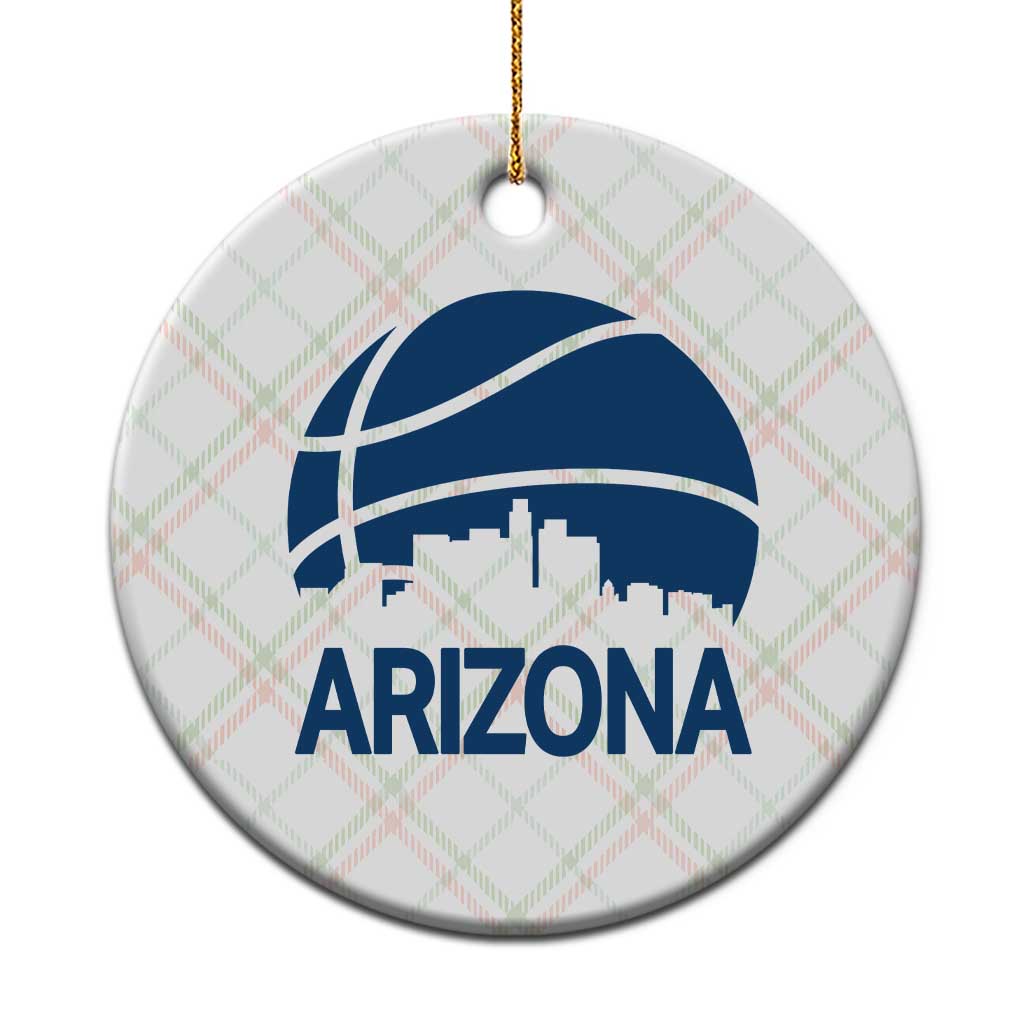 Arizona Skyline Pride Ceramic Ornament Gift For Basketball Fan