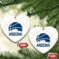 Arizona Skyline Pride Ceramic Ornament Gift For Basketball Fan
