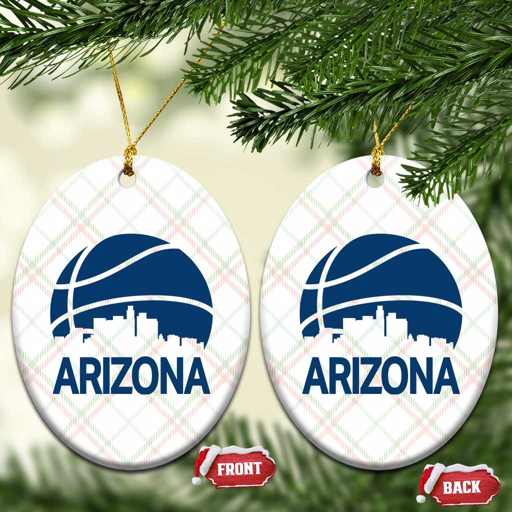 Arizona Skyline Pride Ceramic Ornament Gift For Basketball Fan